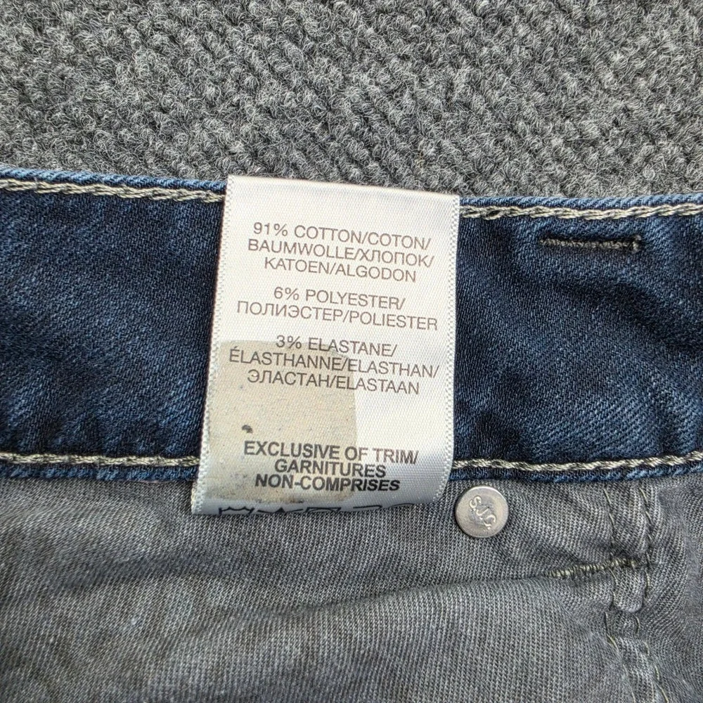 Silver Suki Mid Slim Boot Jeans Women's 18 Dark Wash Denim Super Stretch Blue